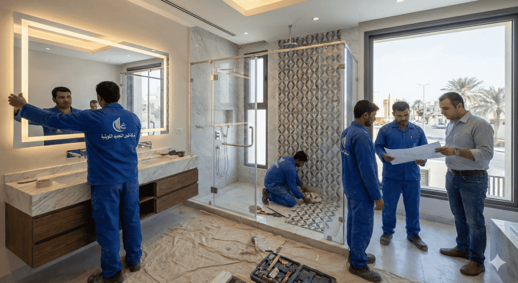 فن تجديد الحمامات في الكويت